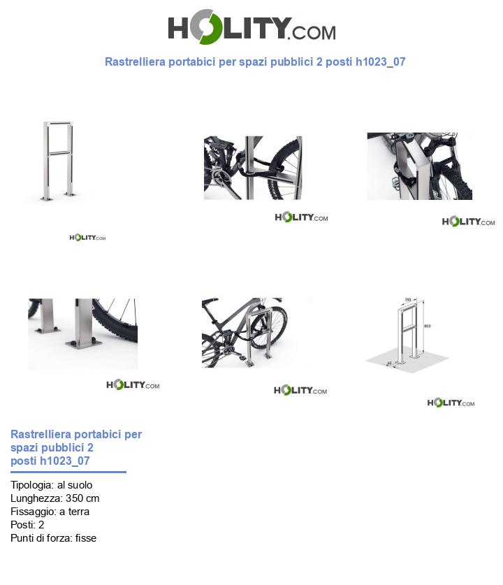 Rastrelliera portabici per spazi pubblici 2 posti h1023_07