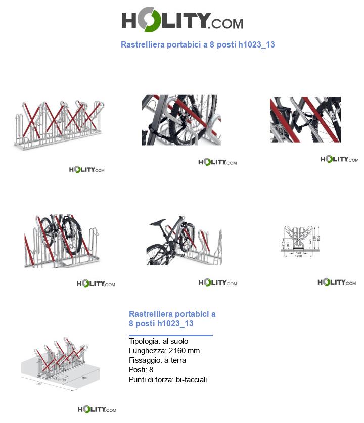 Rastrelliera portabici a 8 posti h1023_13