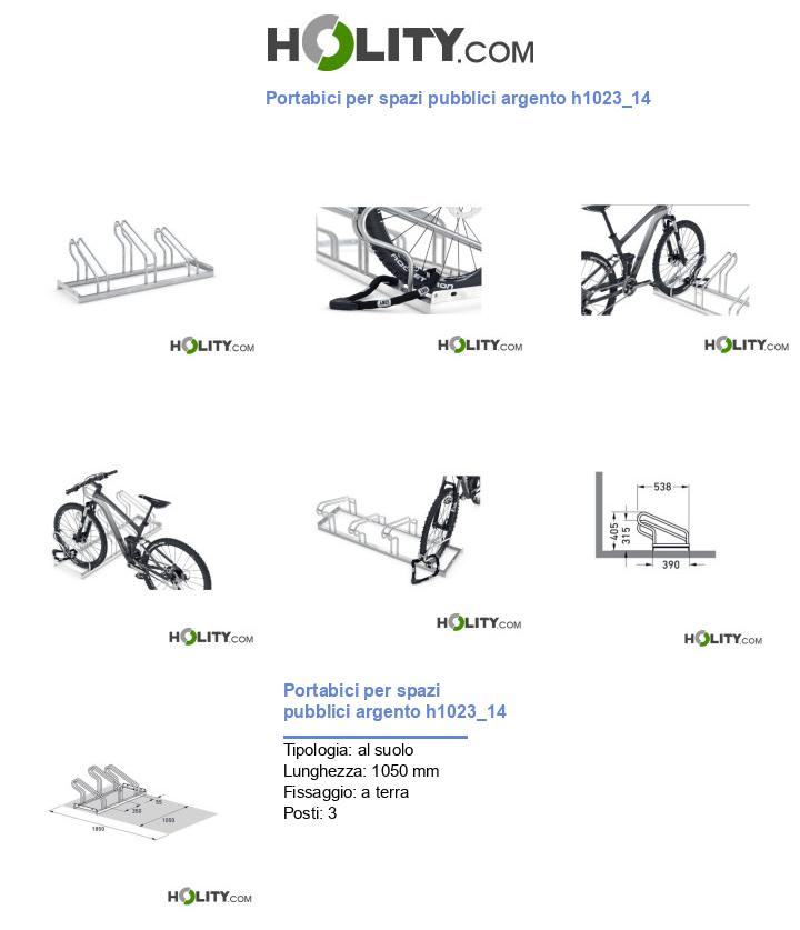 Portabici per spazi pubblici argento h1023_14