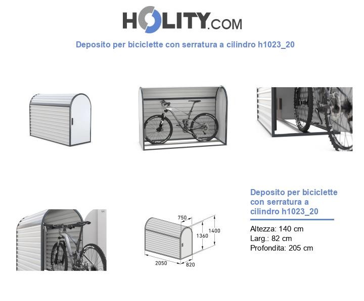 Deposito per biciclette con serratura a cilindro h1023_20