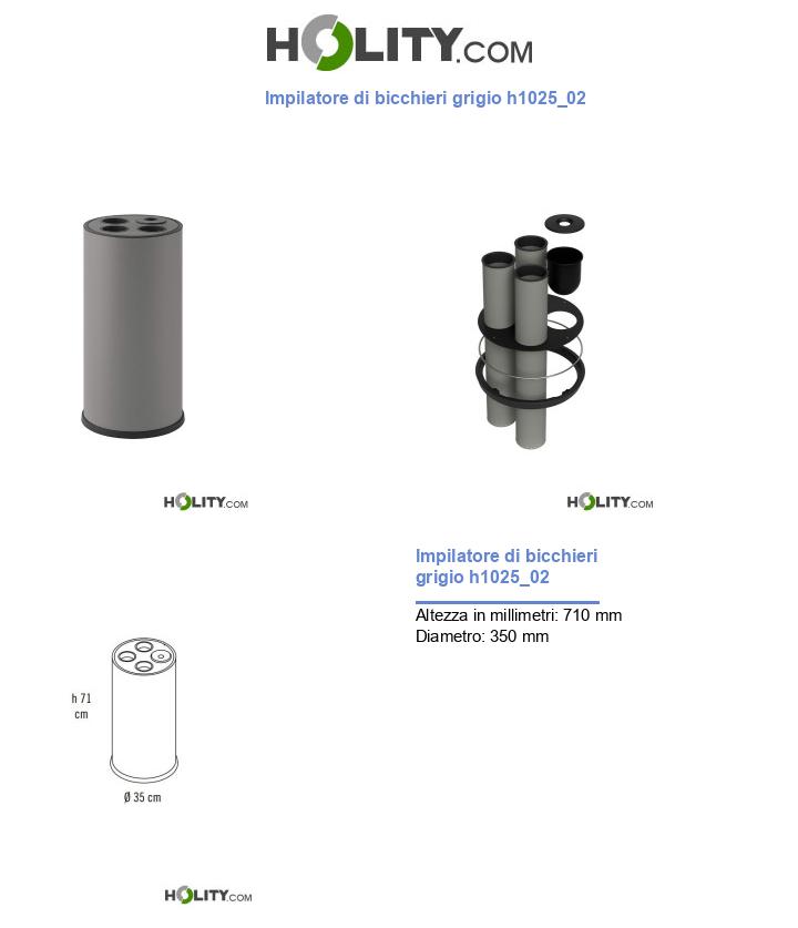 Impilatore di bicchieri grigio h1025_02