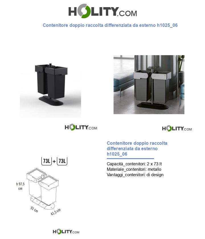 Contenitore doppio raccolta differenziata da esterno h1025_06