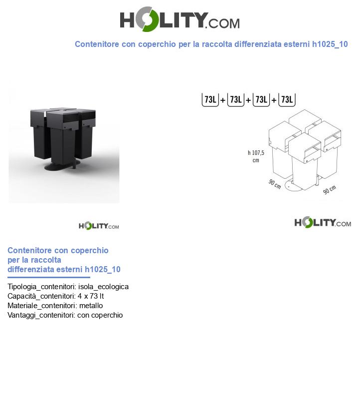 Contenitore con coperchio per la raccolta differenziata esterni h1025_10