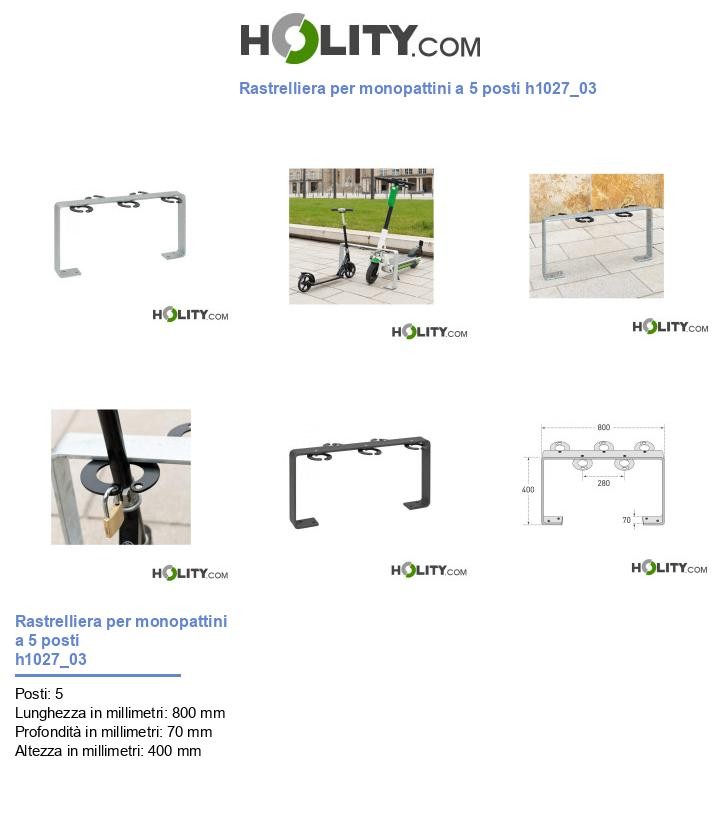 Rastrelliera per monopattini a 5 posti h1027_03