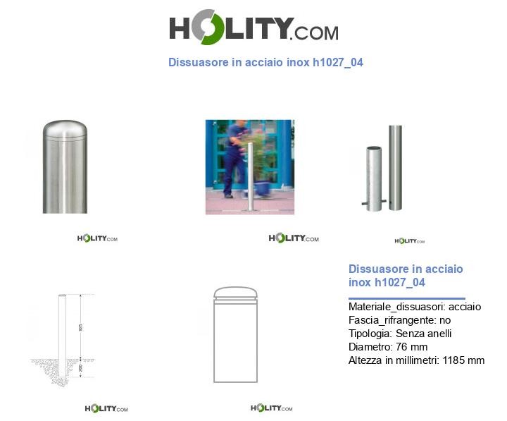 Dissuasore in acciaio inox h1027_04