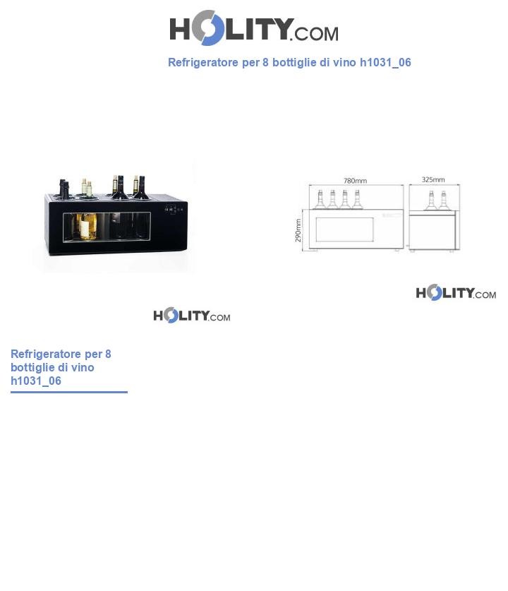 Refrigeratore per 8 bottiglie di vino h1031_06