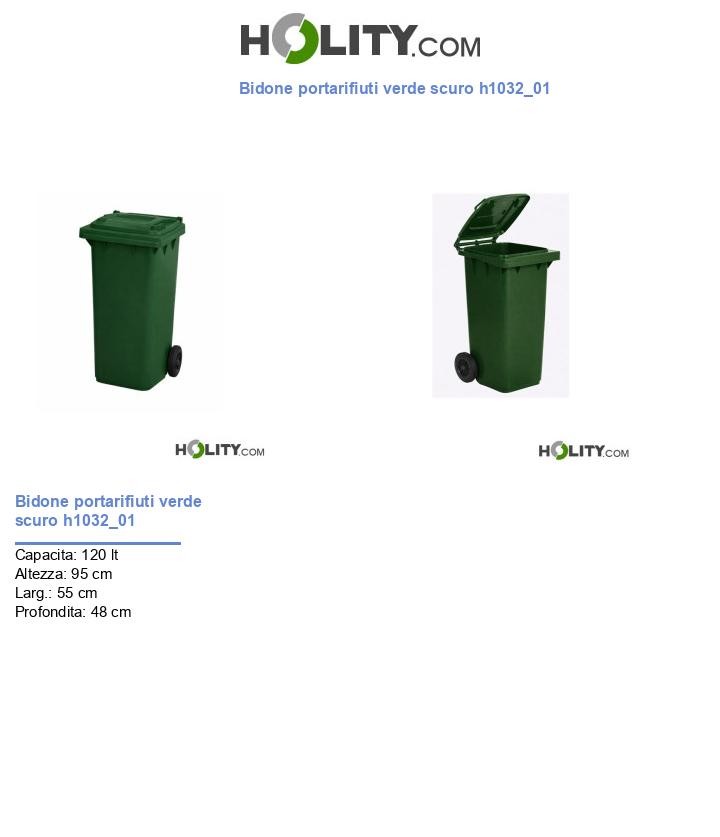 Bidone portarifiuti verde scuro h1032_01