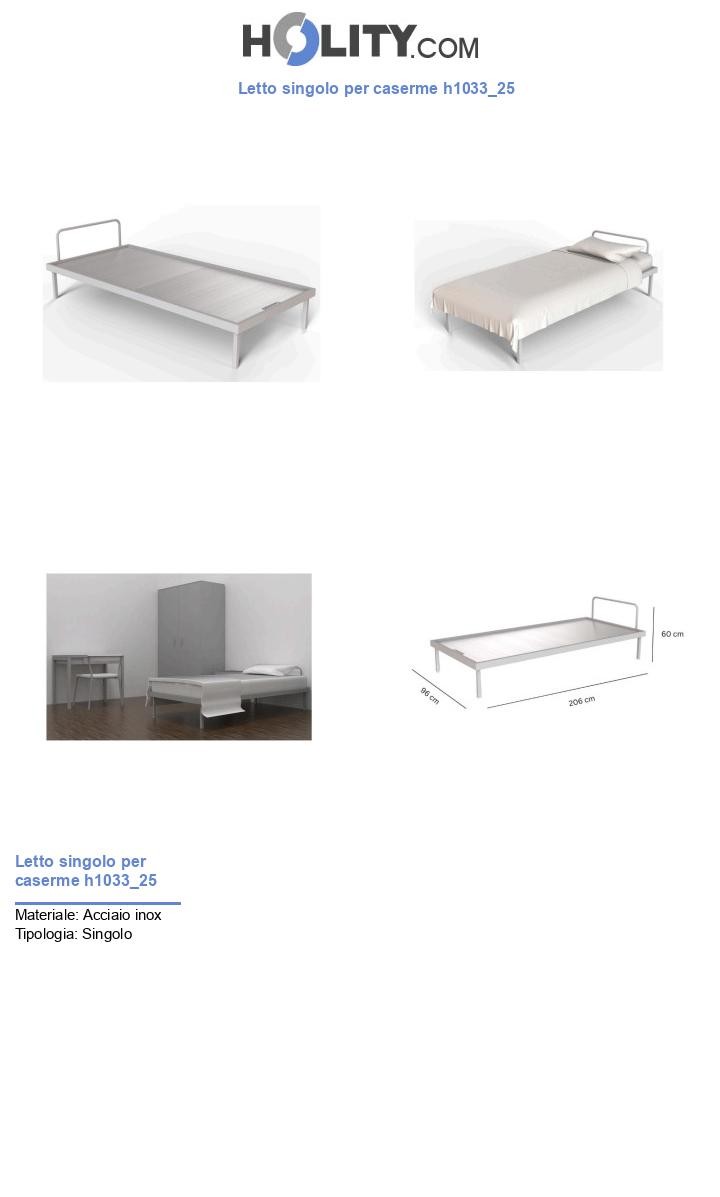 Letto singolo per caserme h1033_25