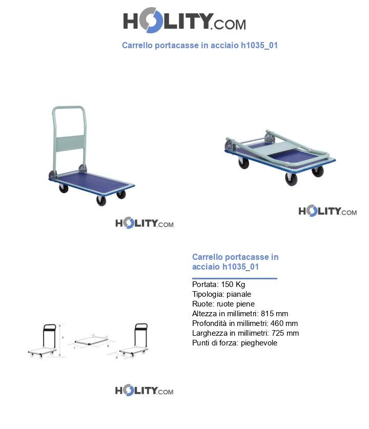 Carrello portacasse in acciaio h1035_01
