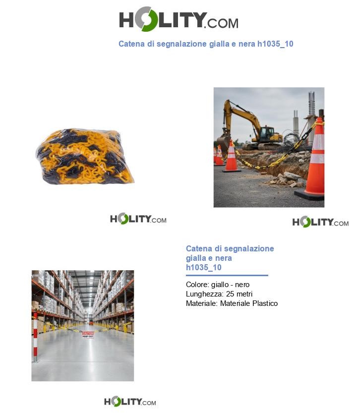 Catena di segnalazione gialla e nera h1035_10