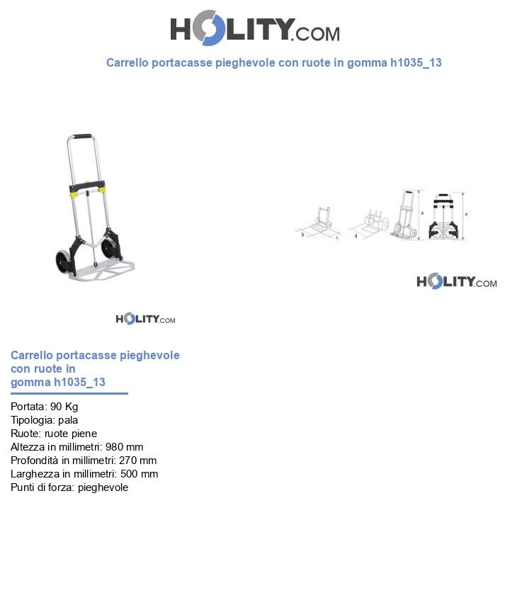 Carrello portacasse pieghevole con ruote in gomma h1035_13