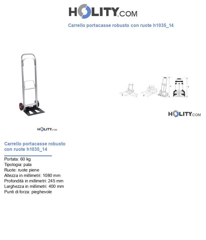 Carrello portacasse robusto con ruote h1035_14