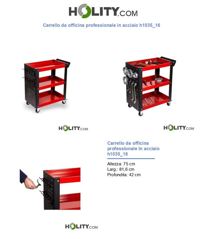 Carrello da officina professionale in acciaio h1035_16