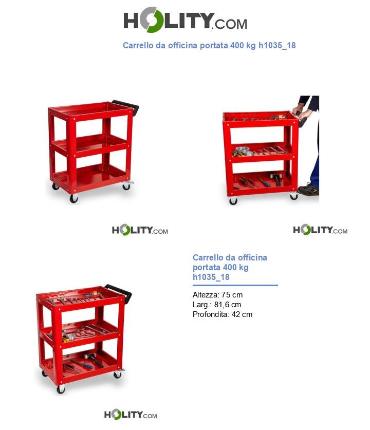 Carrello da officina portata 400 kg h1035_18