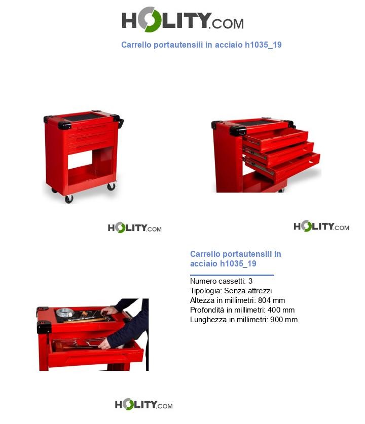 Carrello portautensili in acciaio h1035_19