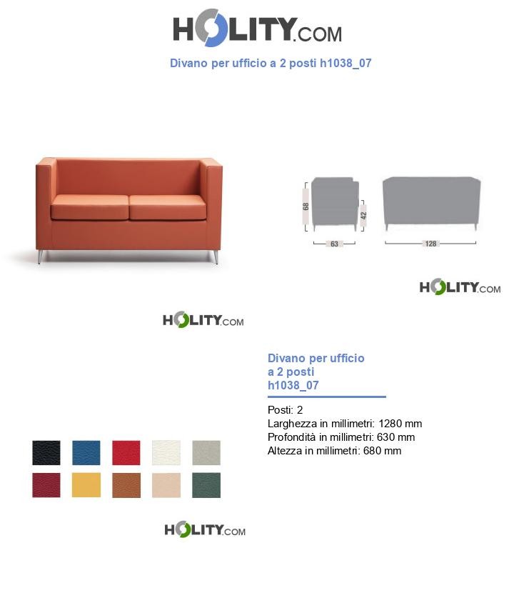 Divano per ufficio a 2 posti h1038_07