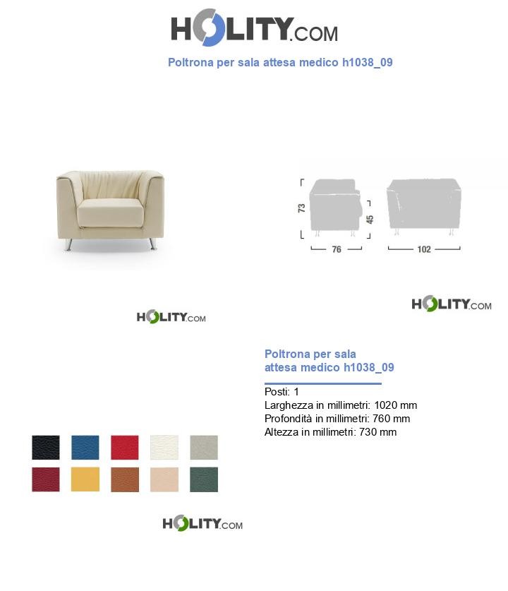 Poltrona per sala attesa medico h1038_09