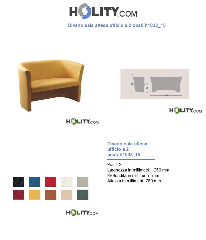 Divano sala attesa ufficio a 2 posti h1038_15