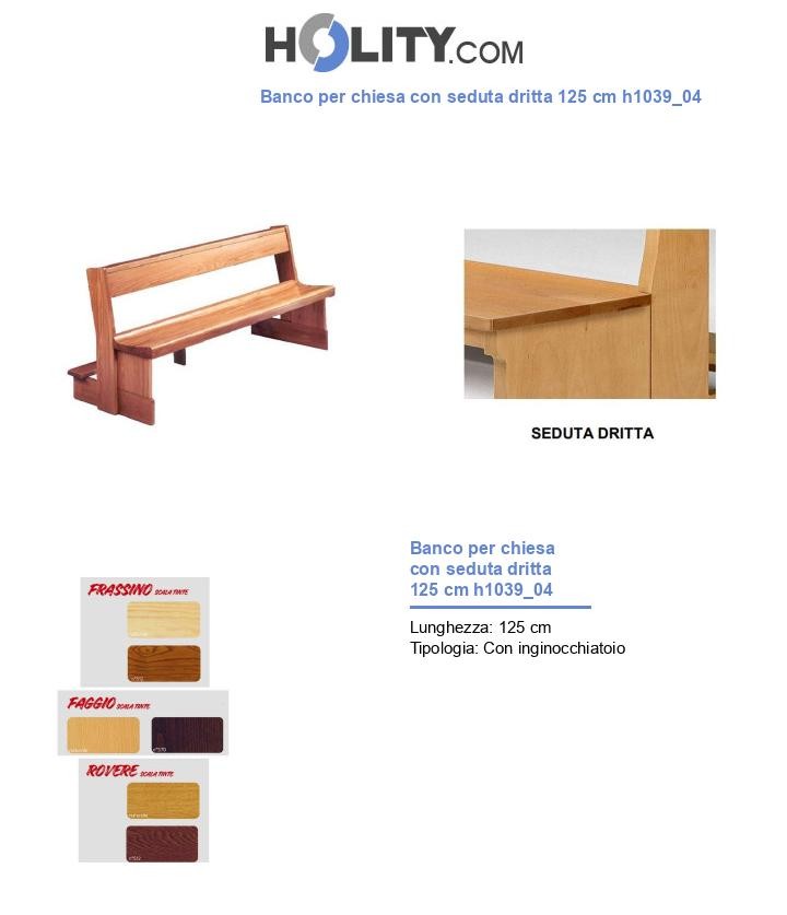 Banco per chiesa con seduta dritta 125 cm h1039_04