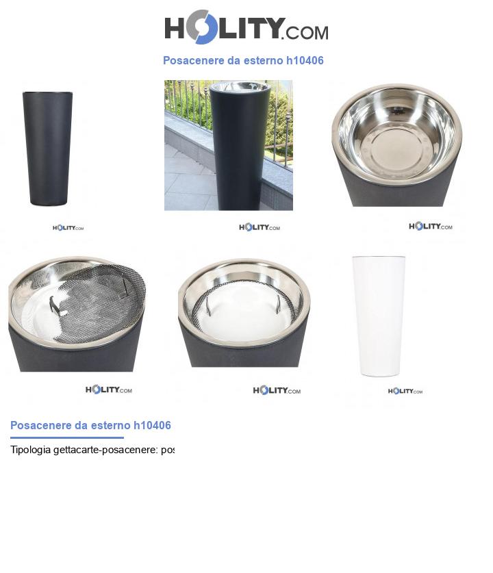 Posacenere da esterno h10406