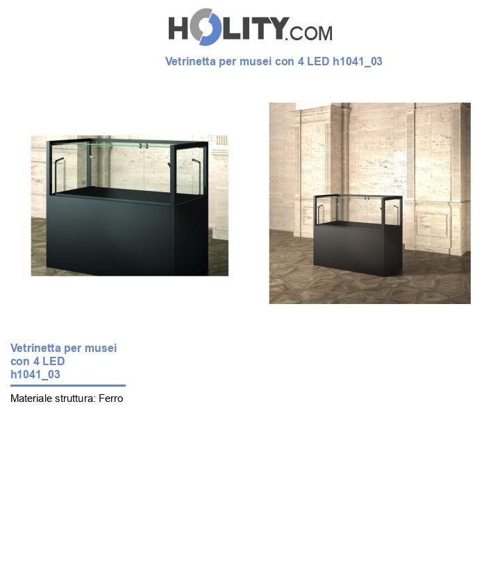 Vetrinetta per musei con 4 LED h1041_03