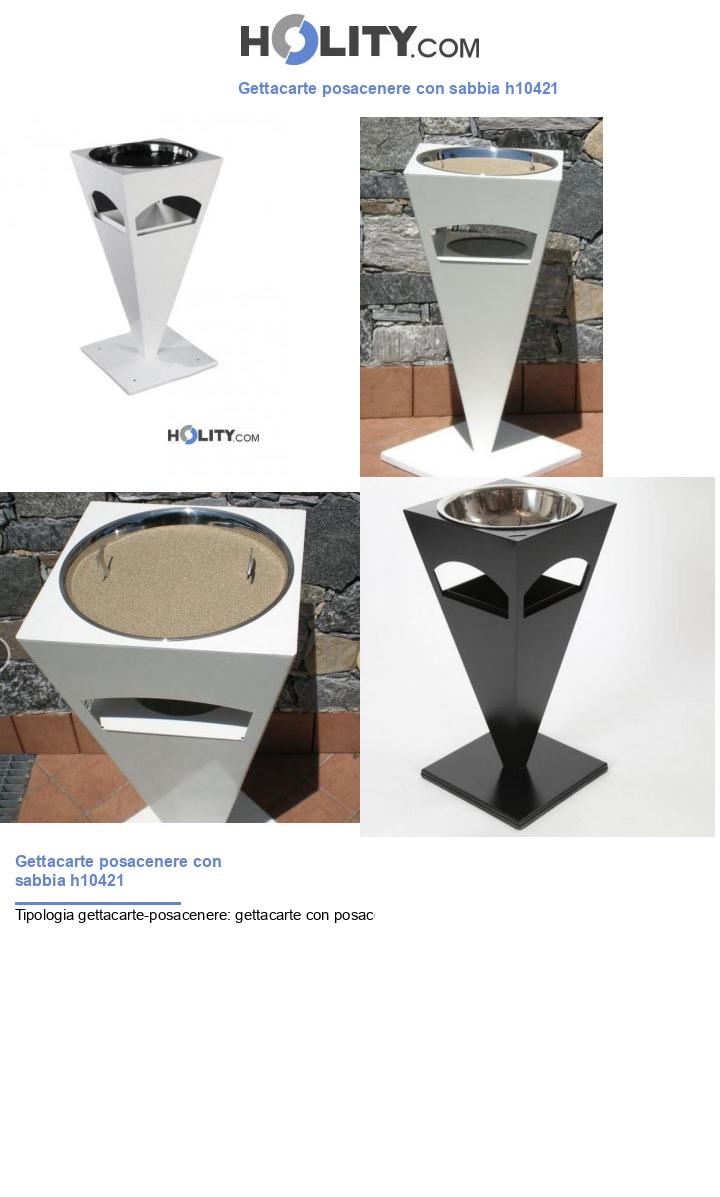 Gettacarte posacenere con sabbia h10421