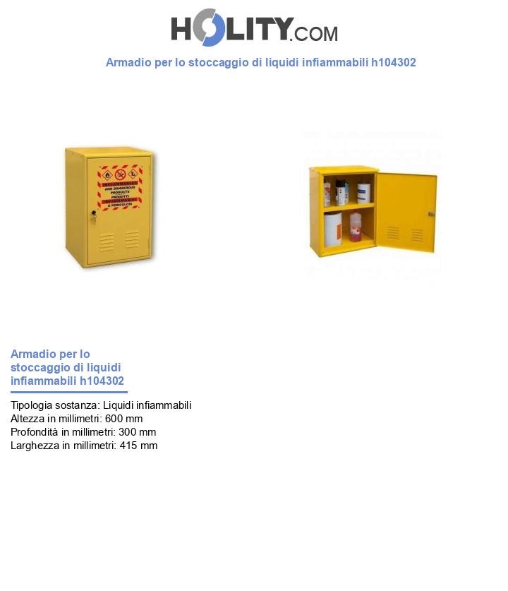 Armadio per lo stoccaggio di liquidi infiammabili h104302