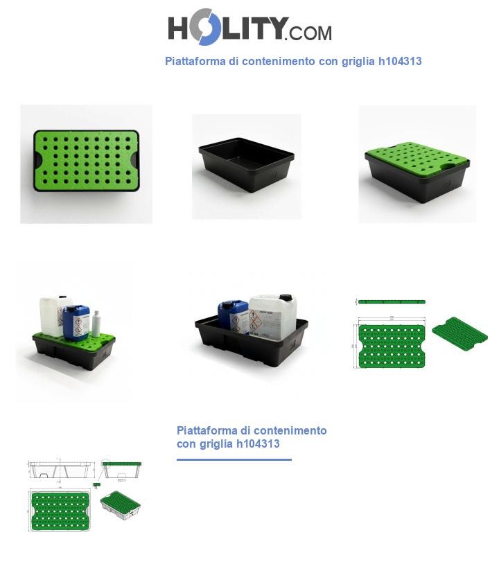 Piattaforma di contenimento con griglia h104313