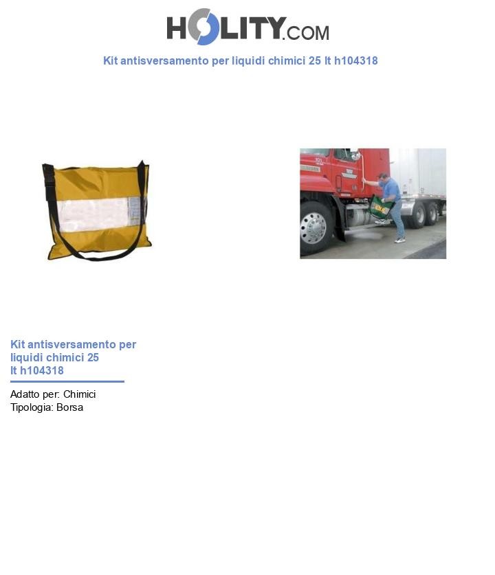 Kit antisversamento per liquidi chimici 25 lt h104318
