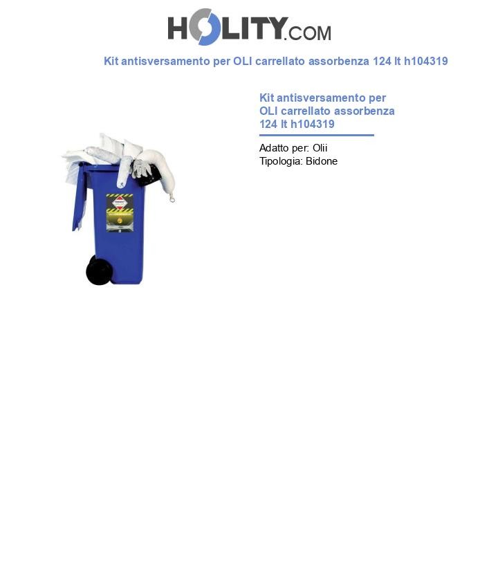Kit antisversamento per OLI carrellato assorbenza 124 lt h104319