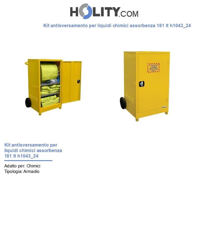 Kit antisversamento per liquidi chimici assorbenza 181 lt h1043_24