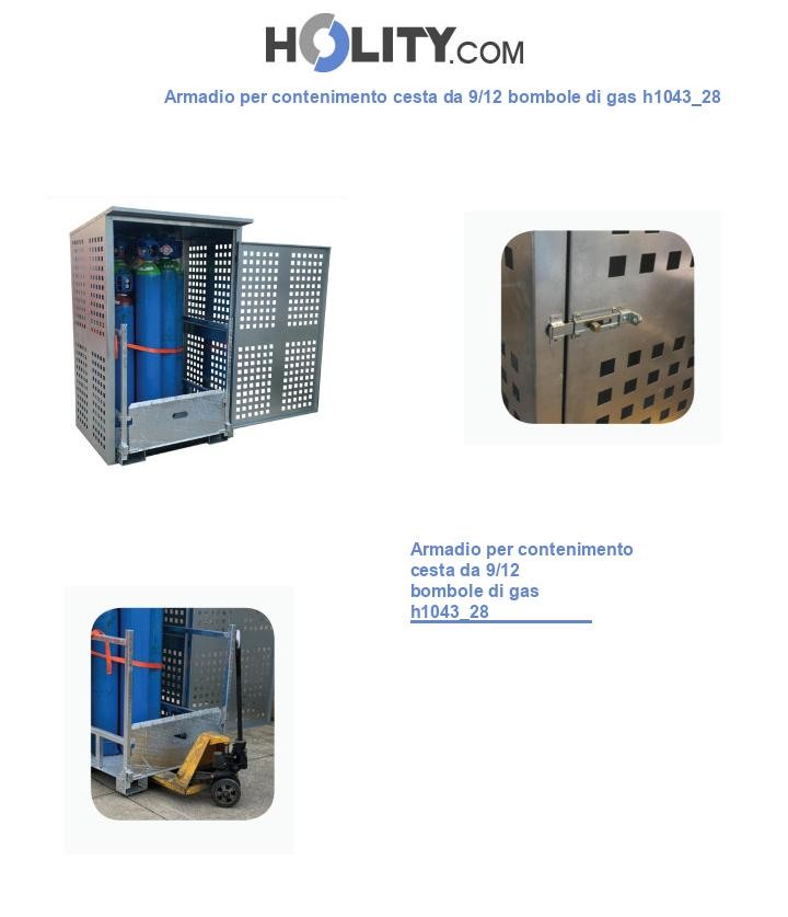 Armadio per contenimento cesta da 9/12 bombole di gas h1043_28