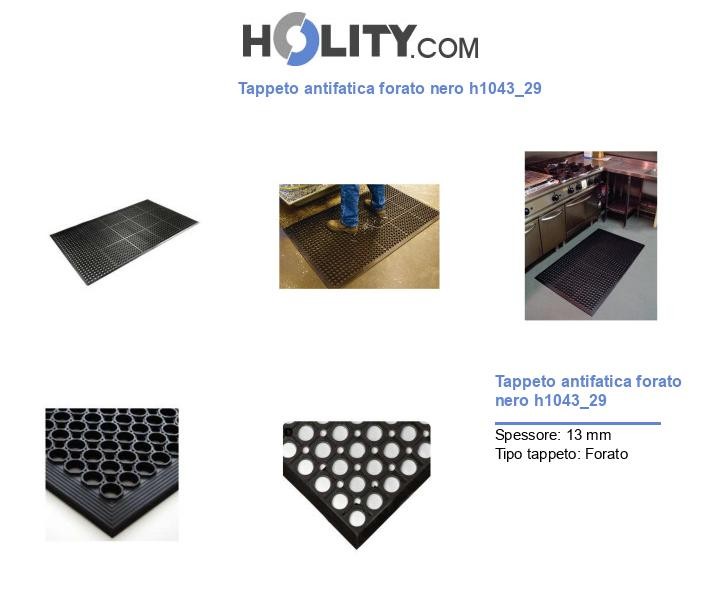 Tappeto antifatica forato nero h1043_29