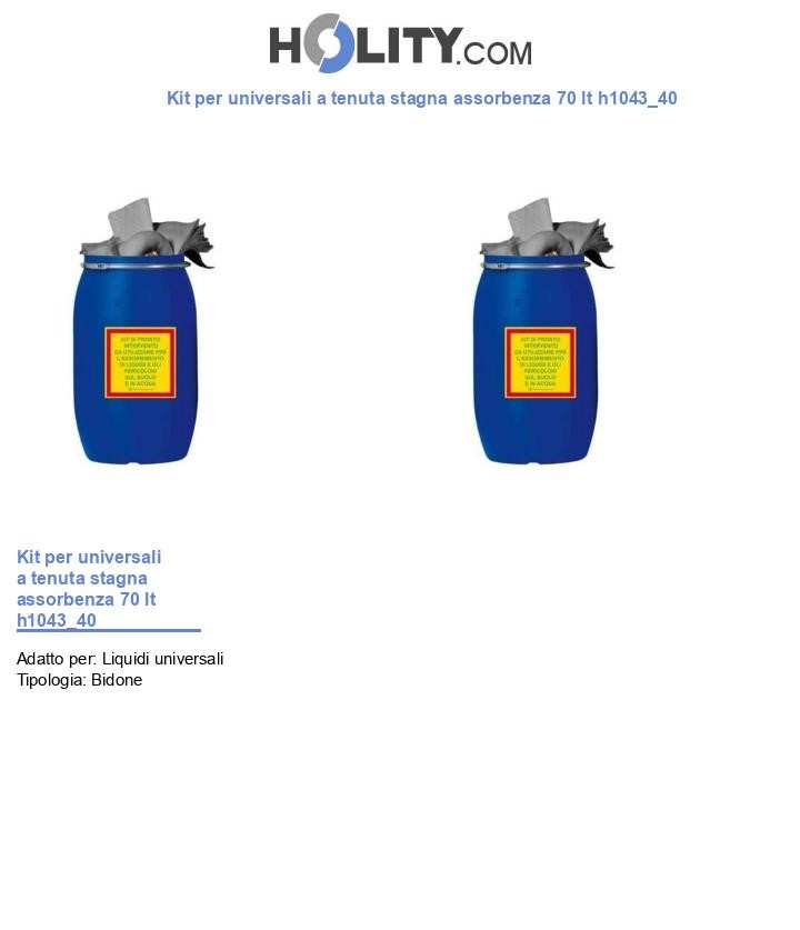 Kit per universali a tenuta stagna assorbenza 70 lt h1043_40