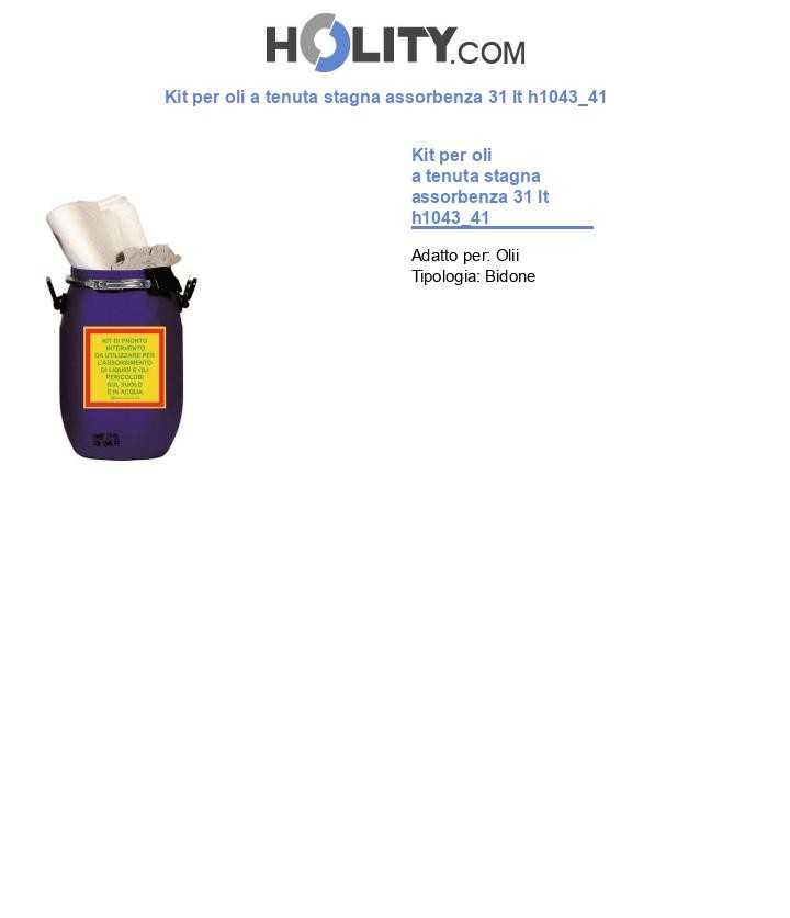 Kit per oli a tenuta stagna assorbenza 31 lt h1043_41
