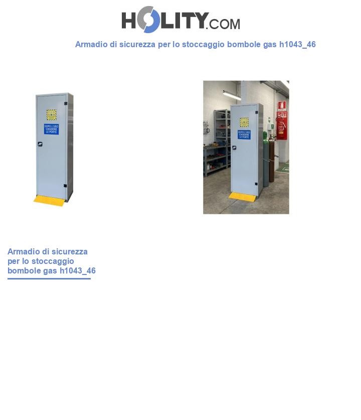 Armadio di sicurezza per lo stoccaggio bombole gas h1043_46