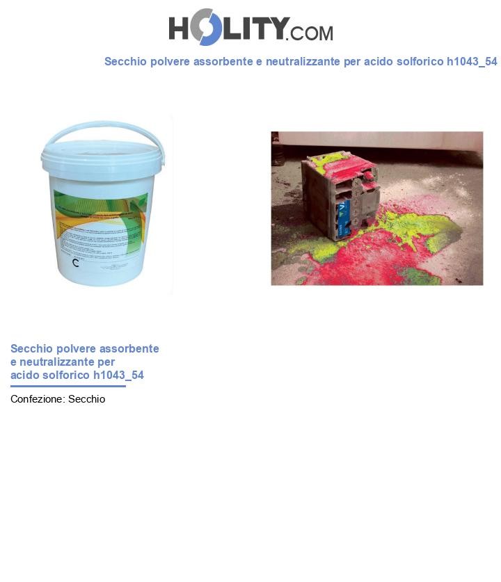 Secchio polvere assorbente e neutralizzante per acido solforico h1043_54