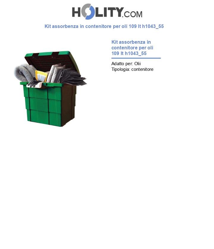 Kit assorbenza in contenitore per oli 109 lt h1043_55