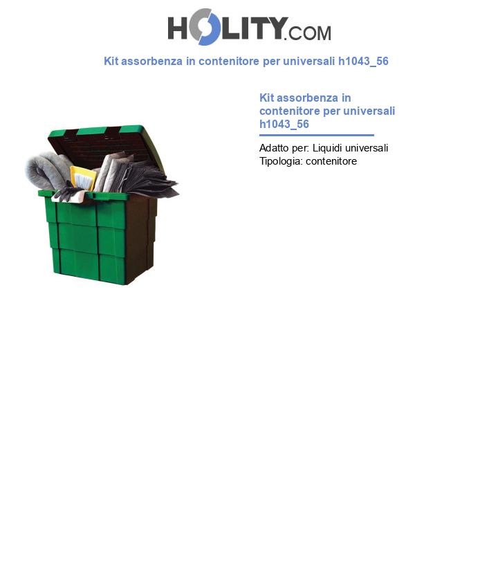 Kit assorbenza in contenitore per universali h1043_56