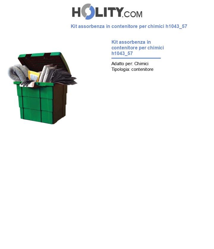 Kit assorbenza in contenitore per chimici h1043_57