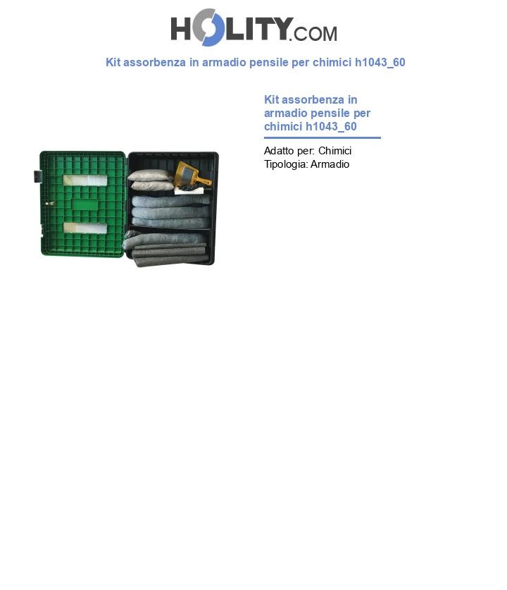 Kit assorbenza in armadio pensile per chimici h1043_60