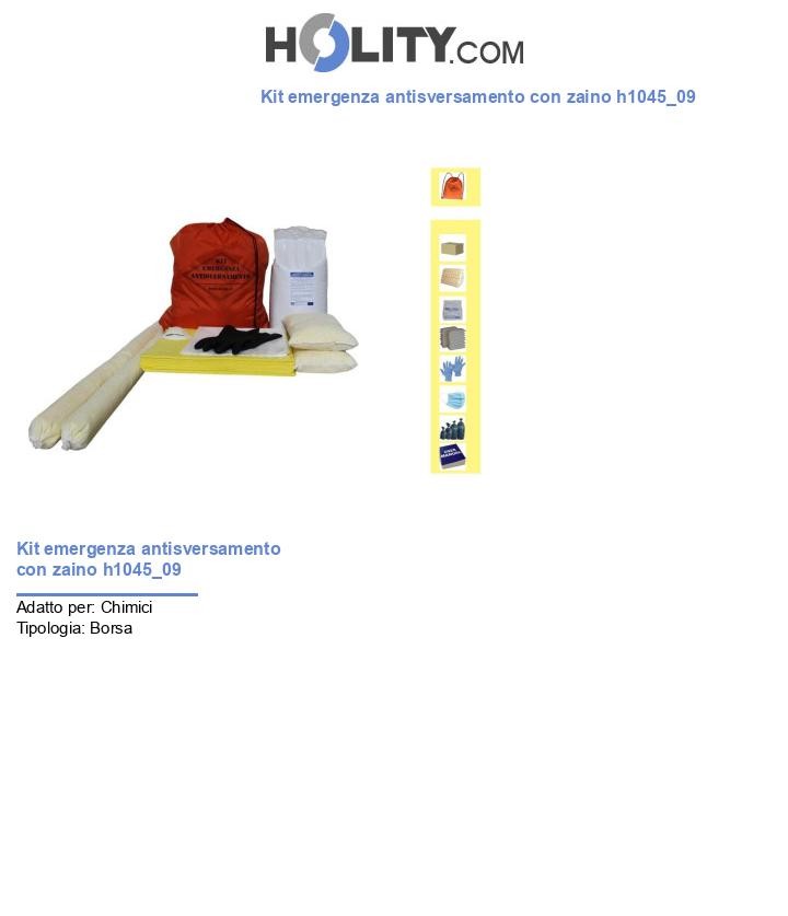 Kit emergenza antisversamento con zaino h1045_09