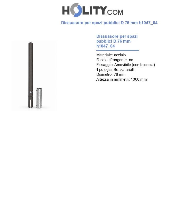 Dissuasore per spazi pubblici D.76 mm h1047_04