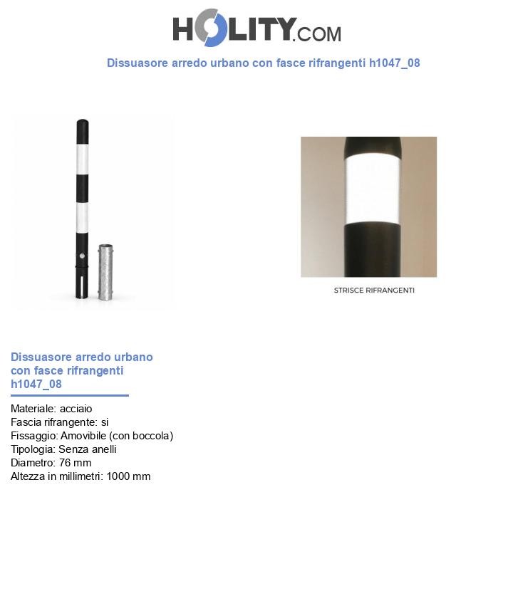 Dissuasore arredo urbano con fasce rifrangenti h1047_08