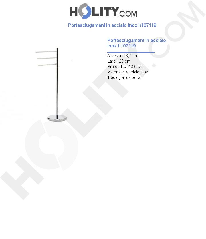 Portasciugamani in acciaio inox h107119