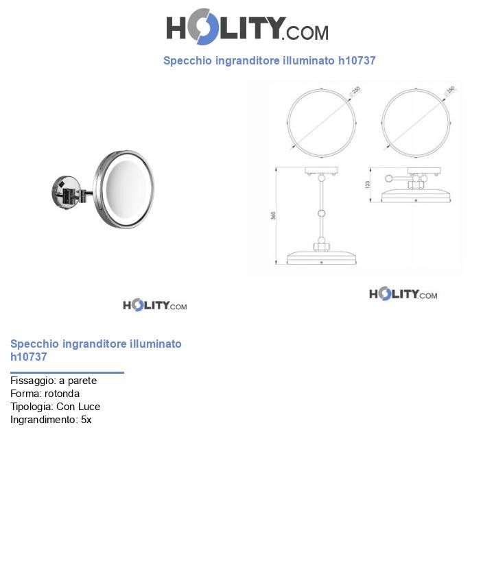 Specchio ingranditore illuminato h10737