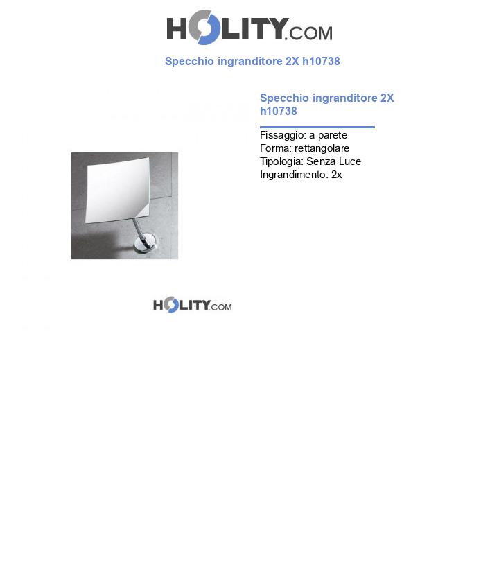 Specchio ingranditore 2X h10738
