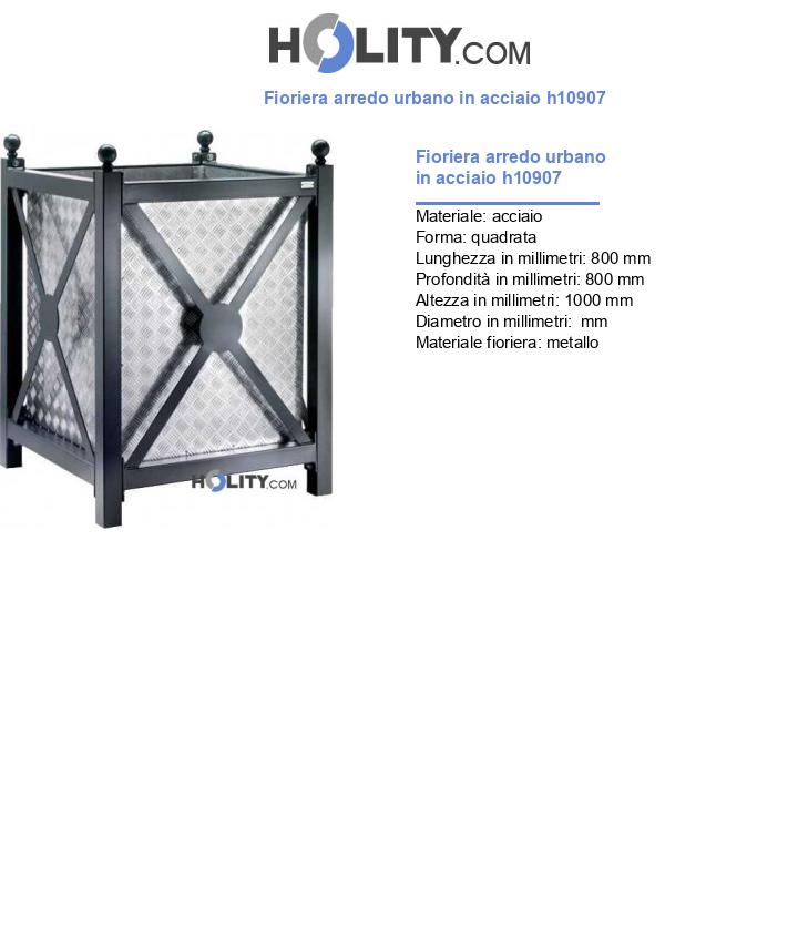Fioriera arredo urbano in acciaio h10907