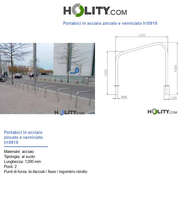 Portabici in acciaio zincato e verniciato h10919