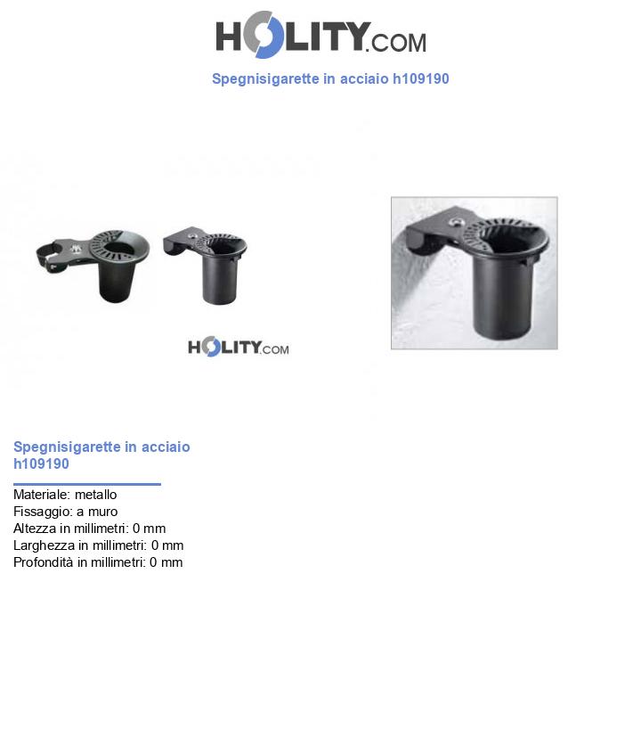 Spegnisigarette in acciaio h109190